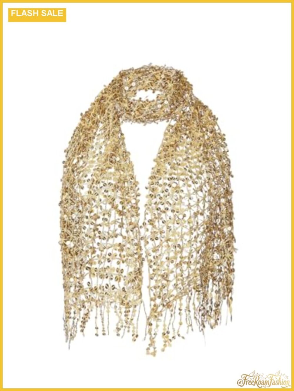 Women's Sequin Sparkly Scarf Fringe Shawl Wrap for Evening Dresses